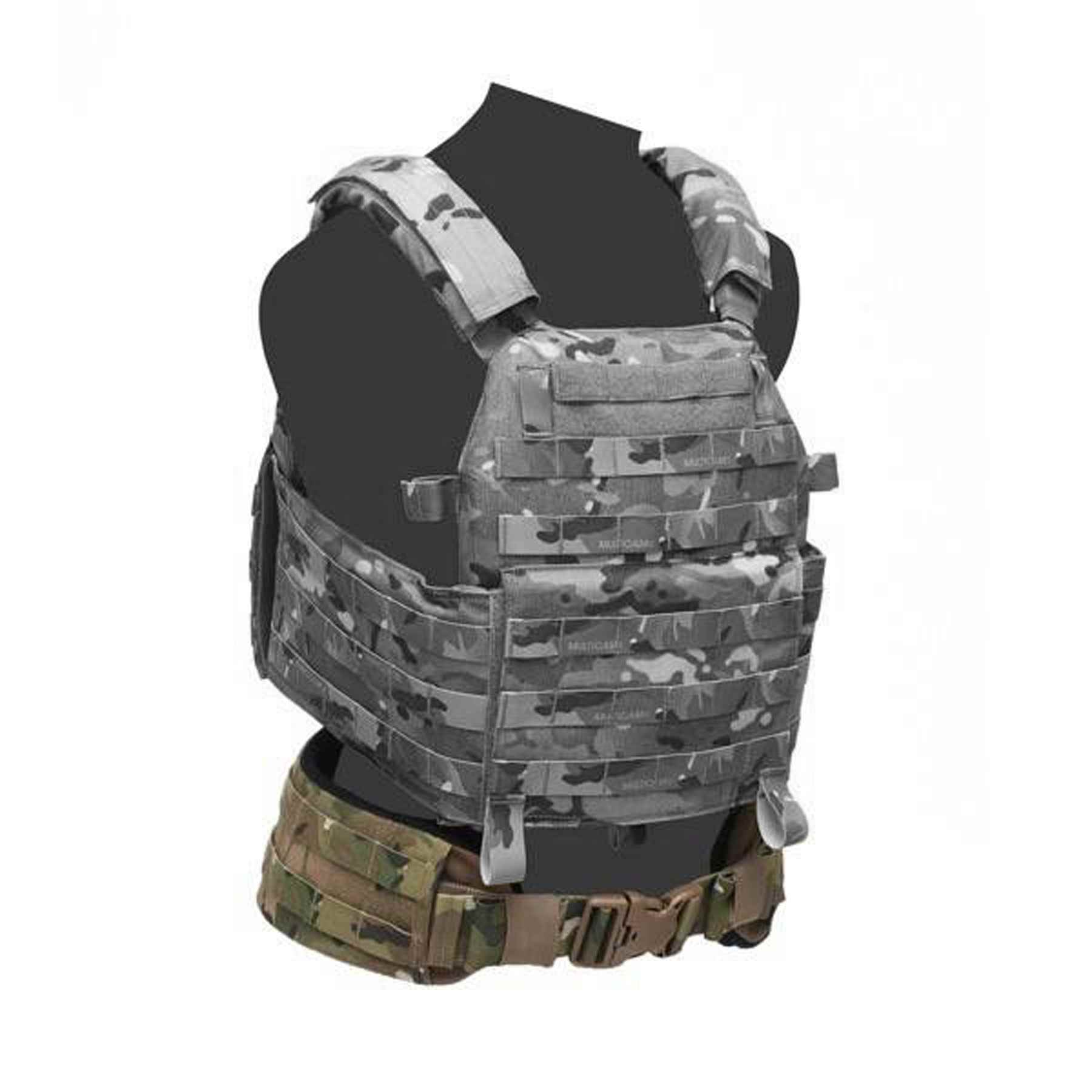 Tactical vest and battle belt in Multicam camouflage