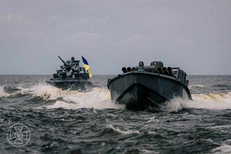 Two Sea Baby marine drones are navigating the waters of the Black Sea